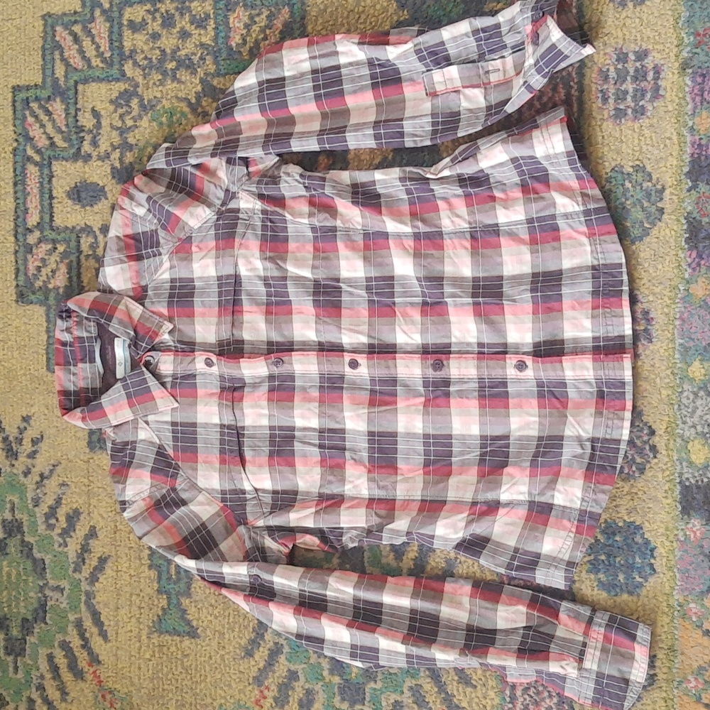 Columbia Women's M Sporting Check Print Hiking Camping Shirt